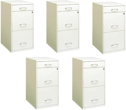 3-Drawer Vertical Metal Filing Cabinet with Lock – Letter Size
