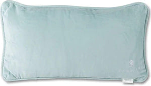 Wool Needlepoint Throw Pillow – 8x14 Embroidered Accent Pillow