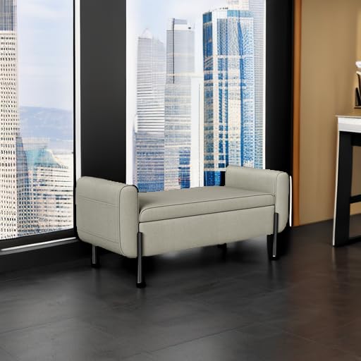 Storage Bench with Armrests and Ottoman Storage
