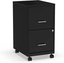 2-Drawer Lockable Metal Vertical File Cabinet with Casters
