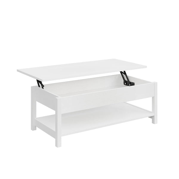 Lift Top Coffee Table with Hidden Compartment & Open Shelf