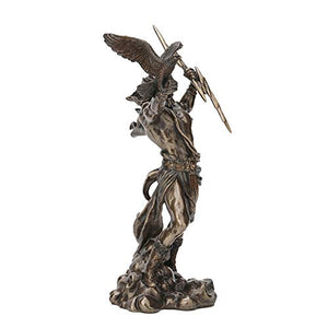 Zeus Thunderbolt Strike Cold Cast Bronze Resin Statue
