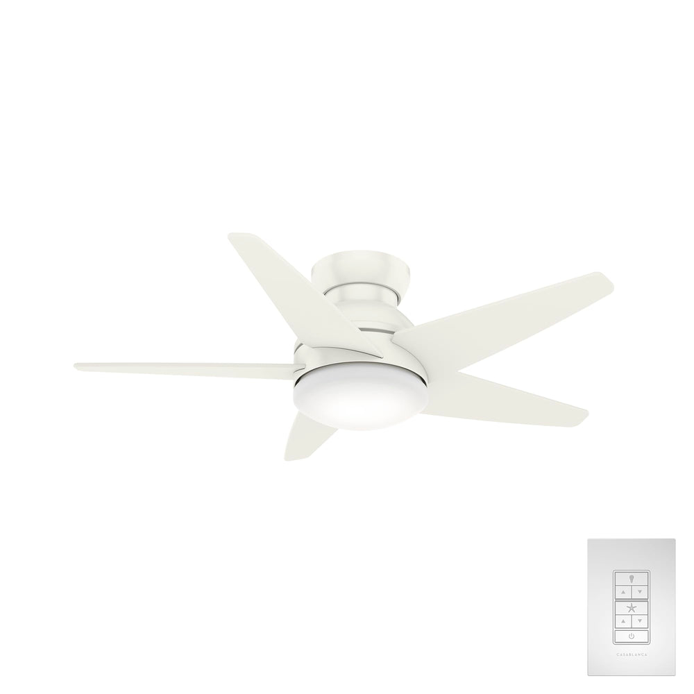 44-Inch Flush Mount Ceiling Fan with LED Light