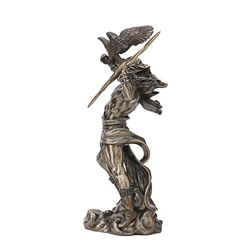 Zeus Thunderbolt Strike Cold Cast Bronze Resin Statue