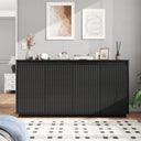 59" Fluted Sideboard Cabinet with Charging Station