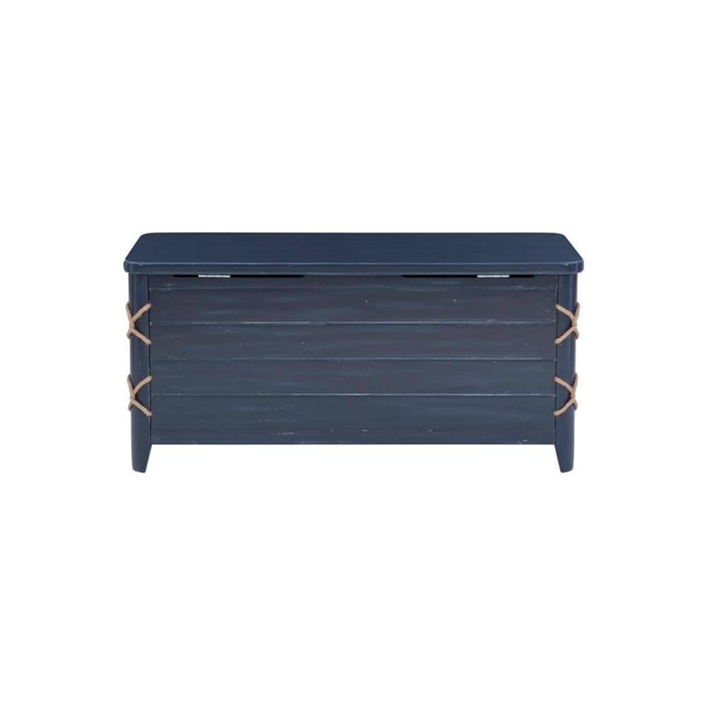 Wood Rope Storage Chest with Cedar Lining – Blue