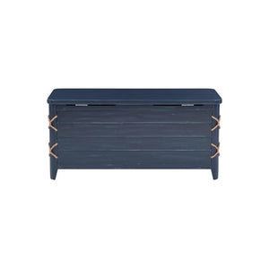 Wood Rope Storage Chest with Cedar Lining – Blue