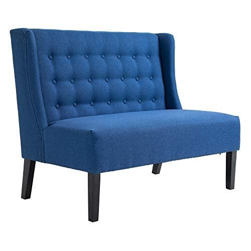 Wingback Button-Tufted Loveseat Sofa