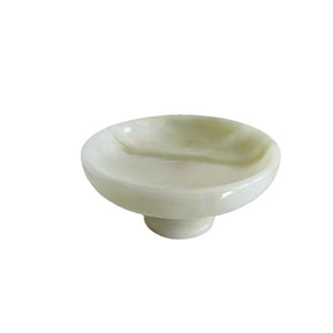 Jade Onyx Decorative Bowl with Raised Feet