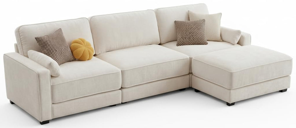 120" Modular Sectional Sofa with Ottoman