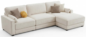 120" Modular Sectional Sofa with Ottoman