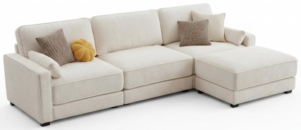 120" Modular Sectional Sofa with Ottoman