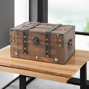 Small Decorative Wooden Trunk Chest