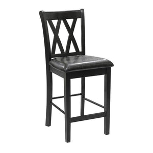 5-Piece Counter Height Dining Set – Solid Wood Table & 4 X-Back Chairs