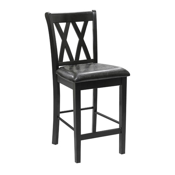 5-Piece Counter Height Dining Set – Solid Wood Table & 4 X-Back Chairs