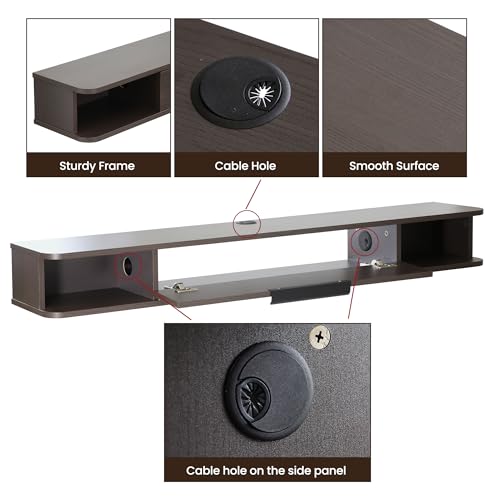 55" Floating Wall-Mounted TV Stand with Storage