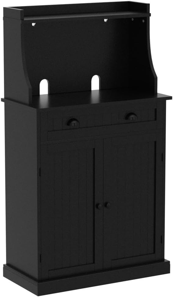 54" Kitchen Microwave Cabinet with Storage & Drawers