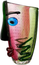 Murano-Style Art Glass Face Sculpture — Hand Blown Decorative Figurine