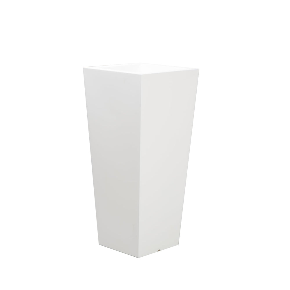 Trapezoidal Tall Outdoor Indoor Planter Pot – UV Resistant Polyethylene – 15.75 x 15.75 x 35.43 in