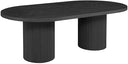 Extendable Oval Dining Table with Double Pedestal Base