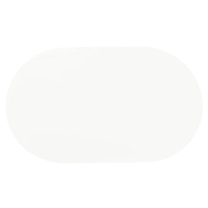 Oval Dining Table with Chrome Base – White, 60 Inch