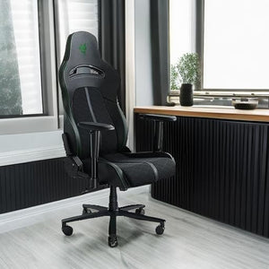Gaming Chair with Built-In Lumbar Arch & 152° Recline
