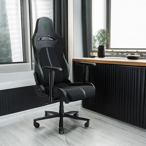 Gaming Chair with Built-In Lumbar Arch & 152° Recline
