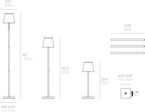 Rechargeable Cordless Floor Lamp with Touch Control