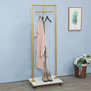 Industrial Pipe & Wood Rolling Garment Rack