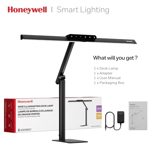 LED Desk Lamp with Dual-Head & Adjustable Arm