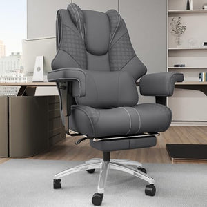 Big and Tall Ergonomic Reclining Office Chair with Footrest – 400 lb Capacity