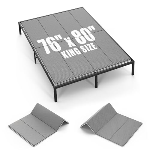 King Size Bunkie Board 76x80 – Heavy Duty Foldable Mattress Support