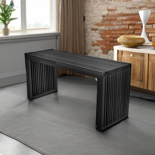 Bamboo Dining Bench – Farmhouse Entryway & Kitchen Bench
