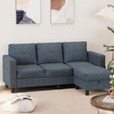 3-Seat L-Shaped Sectional Sofa with Storage Ottoman & Reversible Chaise