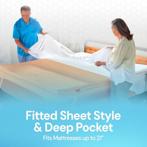 Waterproof Cooling Mattress Protector with Deep Pocket Fit