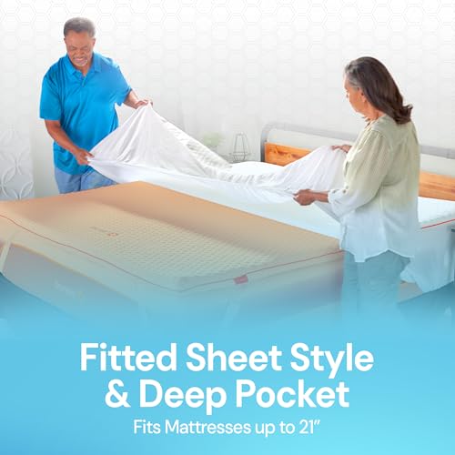 Waterproof Cooling Mattress Protector with Deep Pocket Fit
