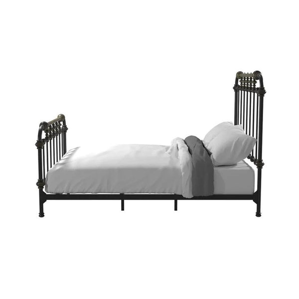 Metal Spindle Bed Frame with Headboard and Footboard