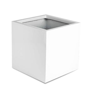 White Square Fiberstone Planter Pot 24 Inch