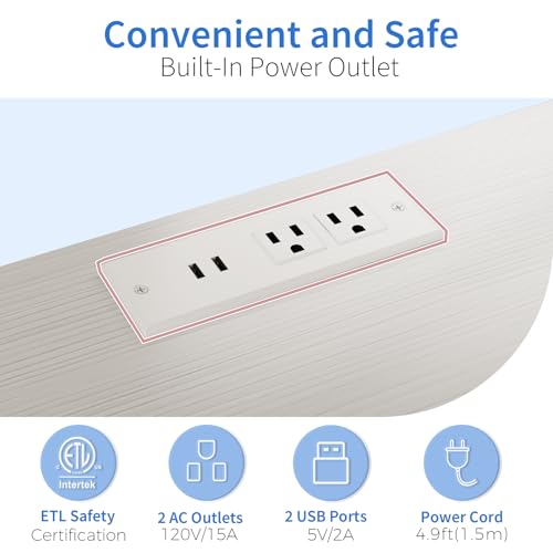 Under Desk Printer Stand with Power Outlet
