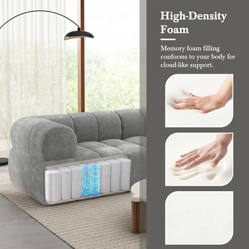 L-Shaped Sectional Sofa with Chaise Lounge – 122" Modular Cloud Couch