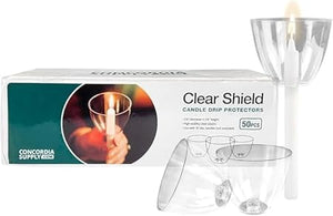 Clear Plastic Candle Drip Protectors – Wax Catchers for Candlesticks