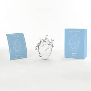Heart-Shaped Glass Flower Vase