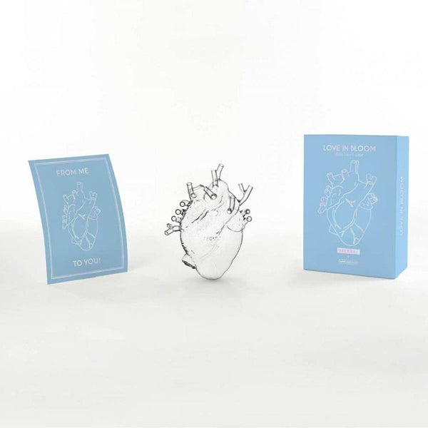 Heart-Shaped Glass Flower Vase