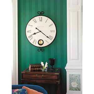 Antique Wrought Iron Analog Wall Clock – Silent Quartz, Battery Powered