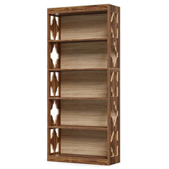 5-Tier Vintage Bookshelf 69.9" Freestanding Bookcase