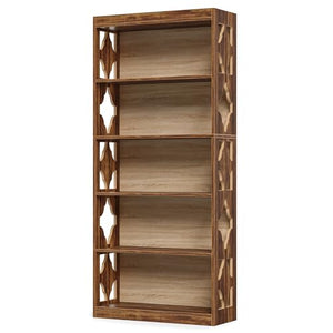 5-Tier Vintage Bookshelf 69.9" Freestanding Bookcase