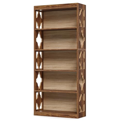 5-Tier Vintage Bookshelf 69.9" Freestanding Bookcase