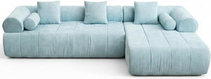119" Modular Sectional Sofa with Chaise – Chenille, No Assembly