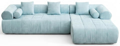 119" Modular Sectional Sofa with Chaise – Chenille, No Assembly