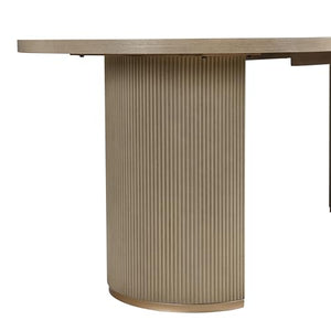 Oval Pedestal Dining Table for 6